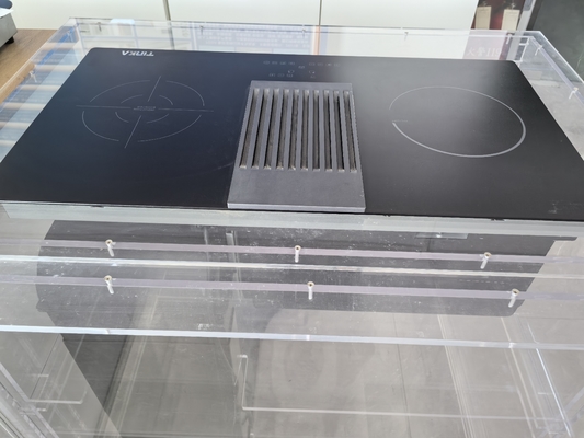Beli 60cm Listrik 2 Zona Induksi Hob Dengan Dibangun-Dalam Downndraft Extractor Hoods Dengan 3 Kecepatan Max 504m3 / jam Dan Panel Kontrol Sentuh online manufacture