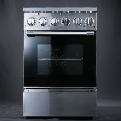24''Freestanding Electric Range 4 Element Electric Stove Dengan Oven 80L / 2.8 Cu.Ft
