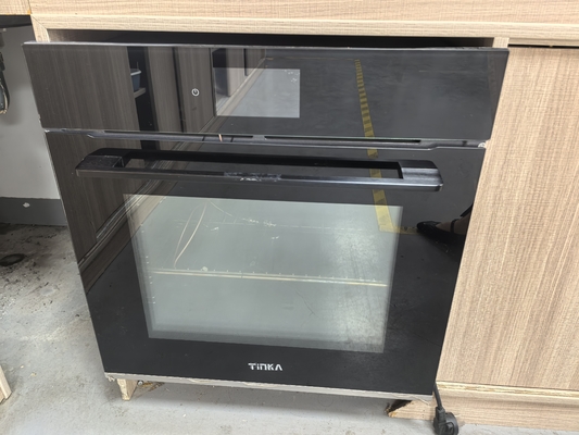 24 Inch Cooking Oven Electric Rotisseries Touch Control Dibangun di Konveksi Tunggal dinding Oven Hitam